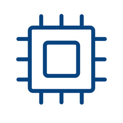 Poster - Processor icon design for Artificial intelligence technology theme