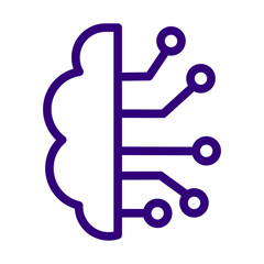 Poster - Brain icon design for Artificial intelligence technology theme