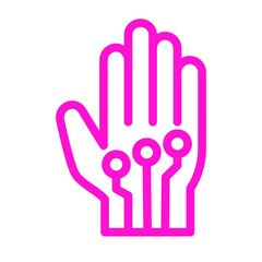 Poster - Hand icon design for Artificial intelligence technology theme