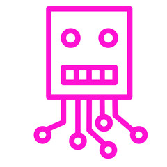 Poster - Robot icon design for Artificial intelligence technology theme