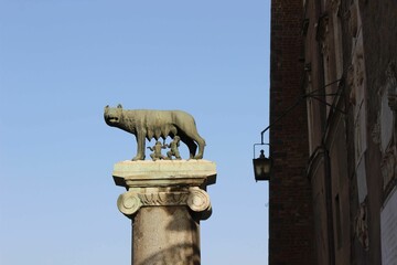 Sticker - Sculpture of Capitoline Wolf in Rome, Italy