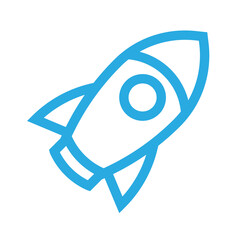 Poster - Rocket icon design for space design element theme