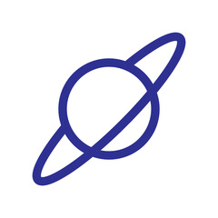 Poster - Saturn icon design for space design element theme