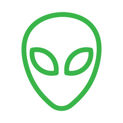 Poster - Alien icon design for space design element theme