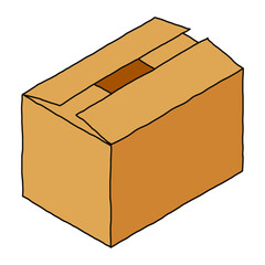 Poster - cardboard box illustration transparent PNG