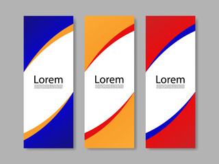 Sticker - wave vertical banner business collection 