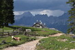 Malga Federa mountain cabin in the Dolomites, near Cortina D'Ampezzo