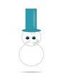 snowman illustration on white background new year concept. holiday. winter