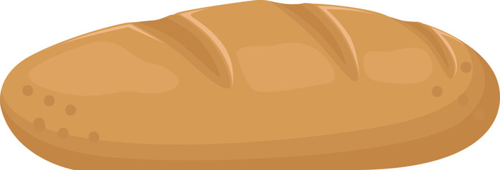 Sticker - Brioche icon. Cartoon bakery product. Bread loaf