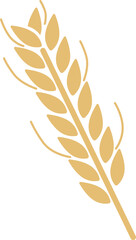 Sticker - Organic crop symbol. Wheat silhouette. Grain symbol