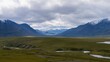 Endicott Mountains and John River at the Gates of the Arctic National Park in Brooks Range, Alaska