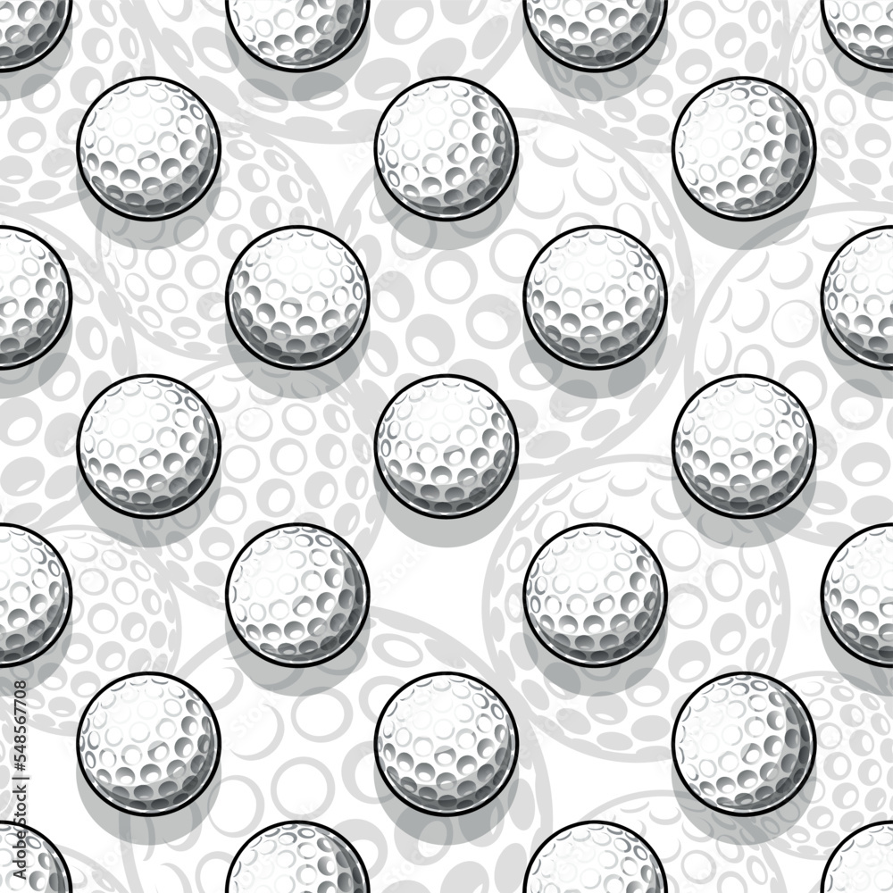 Golf wallpaper repeating tile background golf seamless pattern vector ...