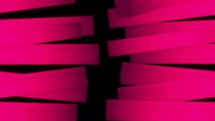 Poster - Rectangular stripes moving on black background. Motion. Colored stripes on plain background. Simple background of geometric stripes on black backdrop