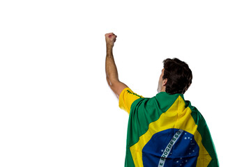 Wall Mural - Brazilian soccer player, celebrating the championship