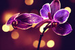 Fantasy illustration of a purple orchid flower