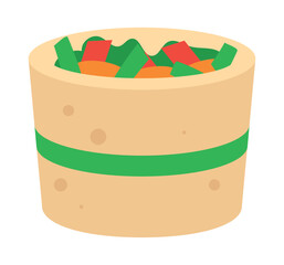 Sticker - vegetarian wrap icon