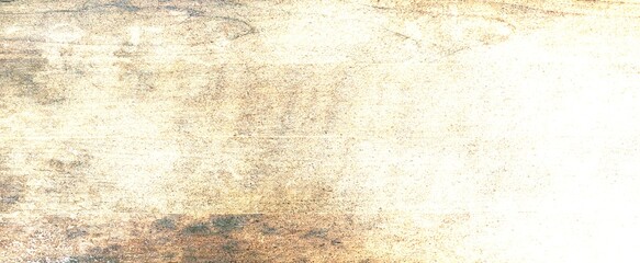 Poster - Old brown paper parchment background design with distressed vintage stains and ink spatter and white faded shabby center, elegant antique beige color