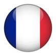 France 3D Rounded Flag with Transparent Background