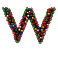 Fototapete - Holiday Ornament Font - Letter W