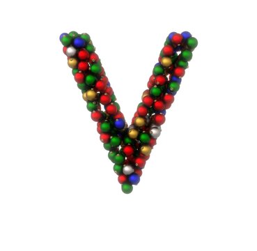 Holiday Ornament Font - Letter V