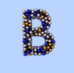 Fototapete - Holiday Ornament Font - Letter B