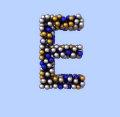 Fototapete - Holiday Ornament Font - Letter E