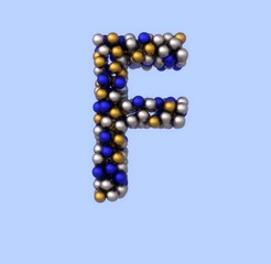 Fototapete - Holiday Ornament Font - Letter F