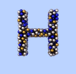 Fototapete - Holiday Ornament Font - Letter H