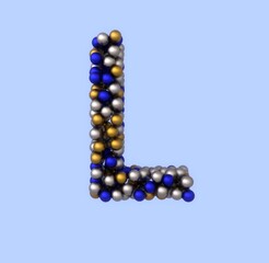 Fototapete - Holiday Ornament Font - Letter L