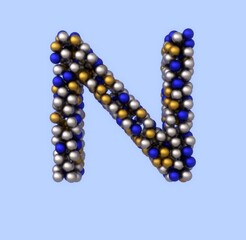 Fototapete - Holiday Ornament Font - Letter N