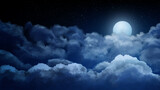 Fototapeta Niebo - moon and clouds