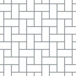 Seamless pattern of paving slabs in the form of squares and rectangles. Simple wallpaper with geometric print. Monochrome vector background.