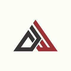 Poster - Simple and unique letter or word DW or DE font on triangle line image graphic icon logo design abstract concept vector stock. Can be used as symbol related to initial or sport monogram