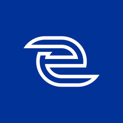 Poster - Simple and unique letter or word E lowcase font on line out or art image graphic icon logo design abstract concept vector stock. Can be used as symbol related to initial or sport tech