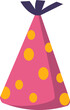 © ARTIVE STUDIO - a pink conical hat to complete the new year celebration