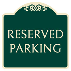 Wall Mural - Decorative parking sign reserve parking