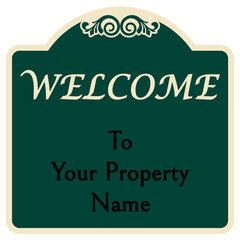 Wall Mural - Decorative parking sign  custom welcome