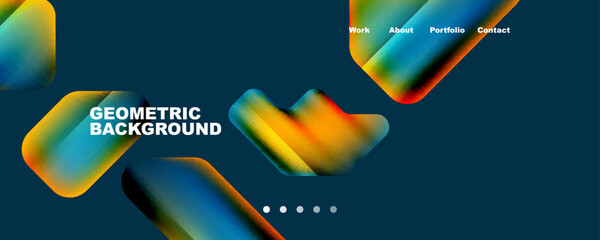 Geometric fluid shapes with liquid colors abstract background. Vector Illustration For Wallpaper, Banner, Background, Card, Book Illustration, landing page