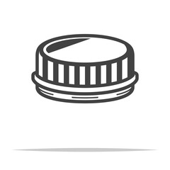 Wall Mural - plastic bottle cap icon illustration vector isolated