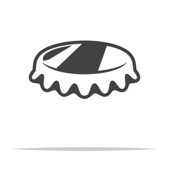 Wall Mural - Metal bottle cap icon transparent vector isolated