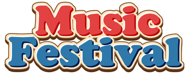 Wall Mural - music festival text for banner or poster design