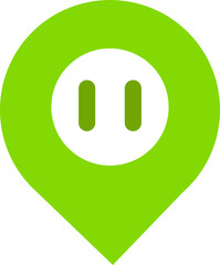 Poster - green location icon