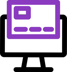Fototapete - computer payment icon