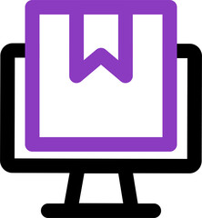 Fototapete - computer delivery icon