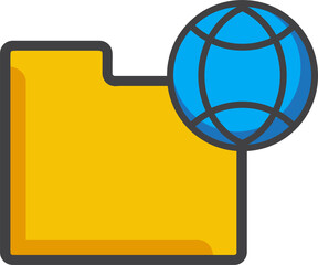 Poster - globe folder icon