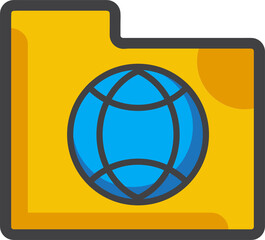Poster - globe folder icon