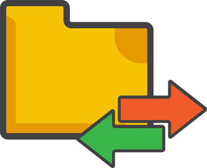 Poster - data transfer folder icon