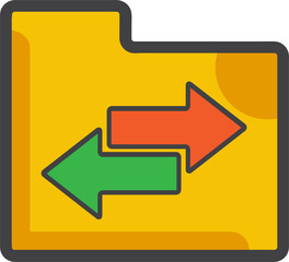 Poster - data transfer folder icon