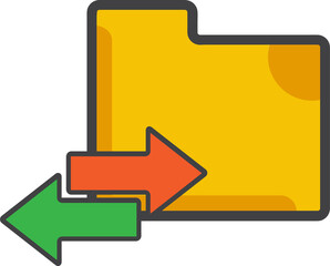 Poster - data transfer folder icon