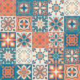 Fototapeta Kuchnia - Ceramic tile design square ceramic tiles in Spanish Azulejo talavera style, vector illustration